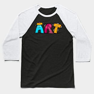 Sick Art Funny Original Clever Pun Artsy Artistic Funny Cartoon Baseball T-Shirt